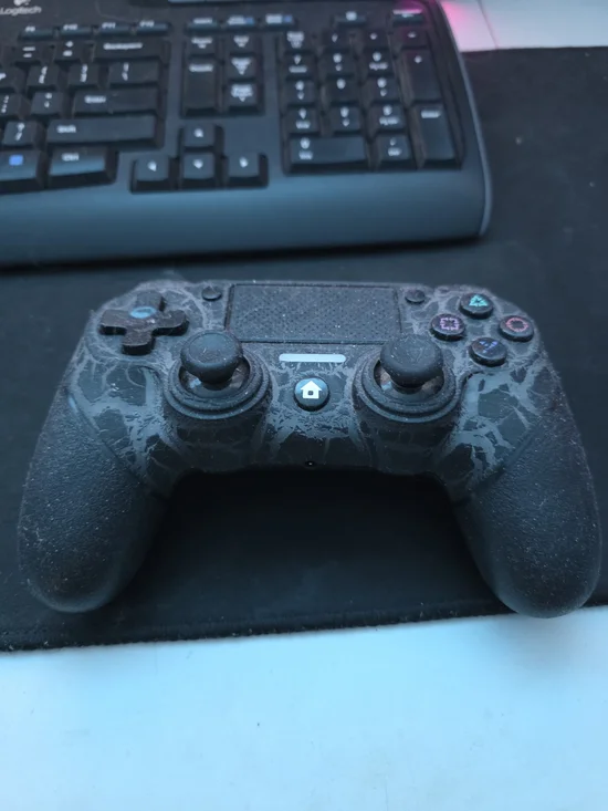 Sony Black & Gray Patterned Rgb Wireless Controller - Picture 1 of 4